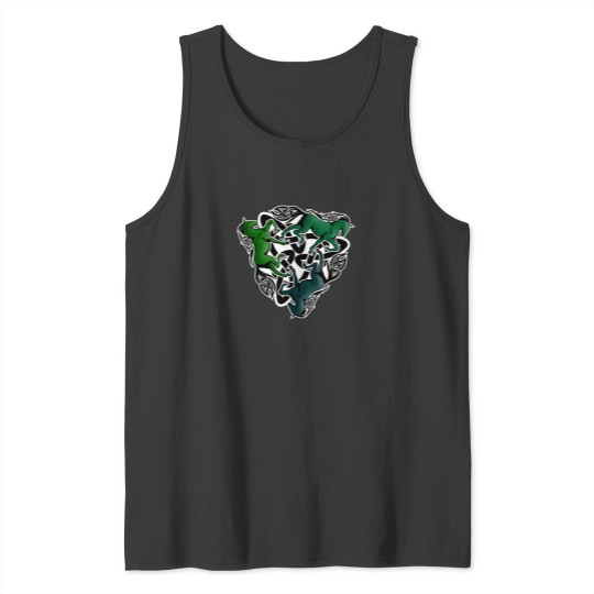 Discover Triquetra Green Horses Tank Tops
