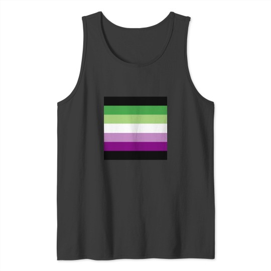 Discover AceAro Purple-Green Asexual Aromantic Pride Flag Queer LGBT+ Pin Tank Tops