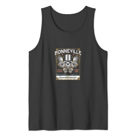 Discover Bonneville Salt Flats Utah International Speedway Skull 8448 Tank Tops