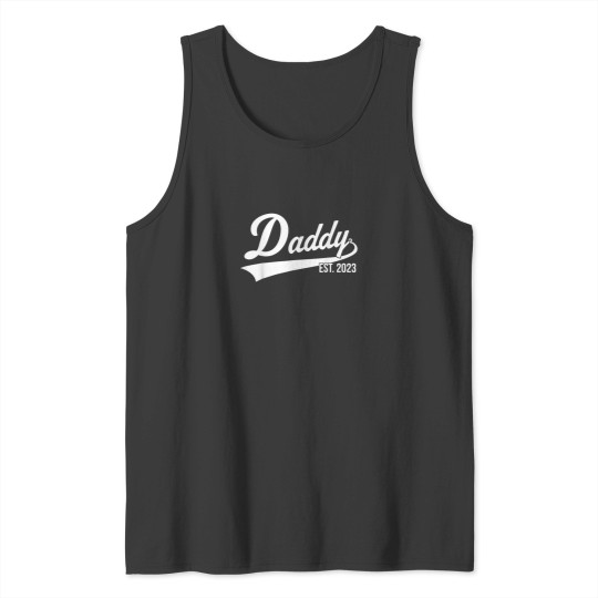 Discover 1st Time Dad EST 2023 New First Fathers Hood Day Daddy 2023 Tank Tops