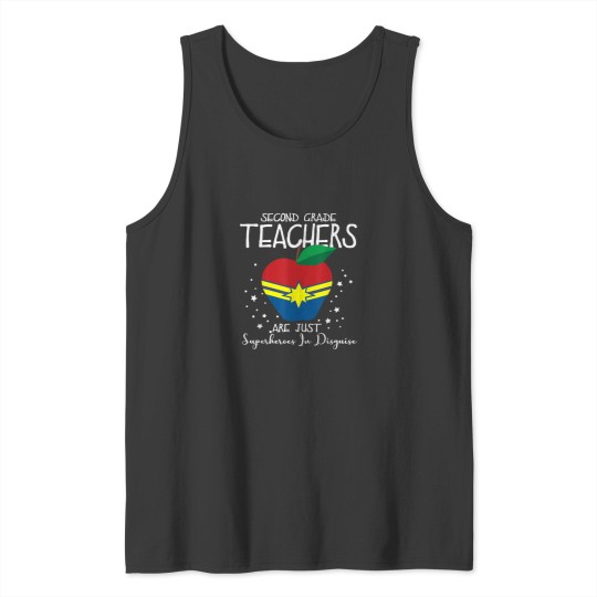 Discover 2nd Grade Teachers Are Just Superheroes In Disguise Gift Tank Tops