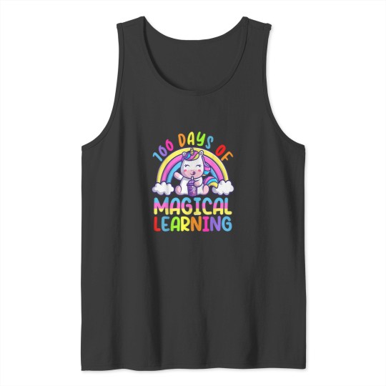 Discover 100 Days Of Magical Learning 100th Day Of School Tank Tops