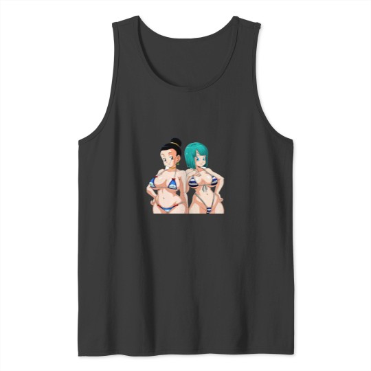 Discover Bulma and Chichi anime Bulma and Chi Chi Fanart Tank Tops