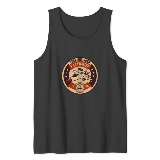 Discover Turn and Burn F-14 Fighter Tank Tops