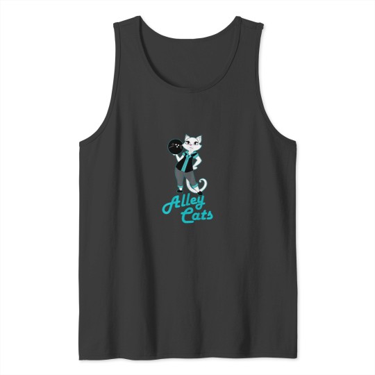 Discover Alley Cats Bowling Team Ladies Backside Print Tank Tops