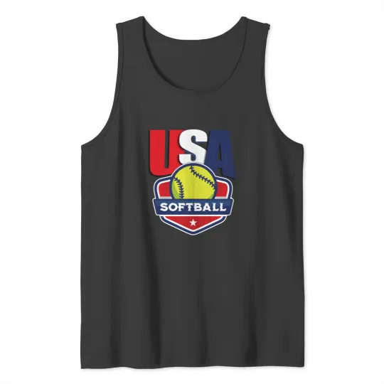 Discover TeamUSA Softball Sticker Tank Tops