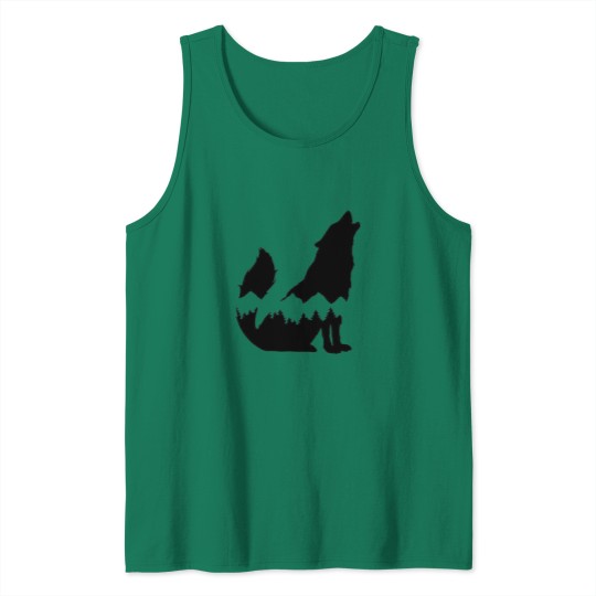 Discover Howling Wolf Mountain Tank Tops