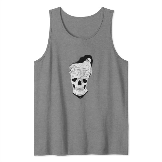 Discover LARGE TRIPLE SKULL GIRL Tank Tops
