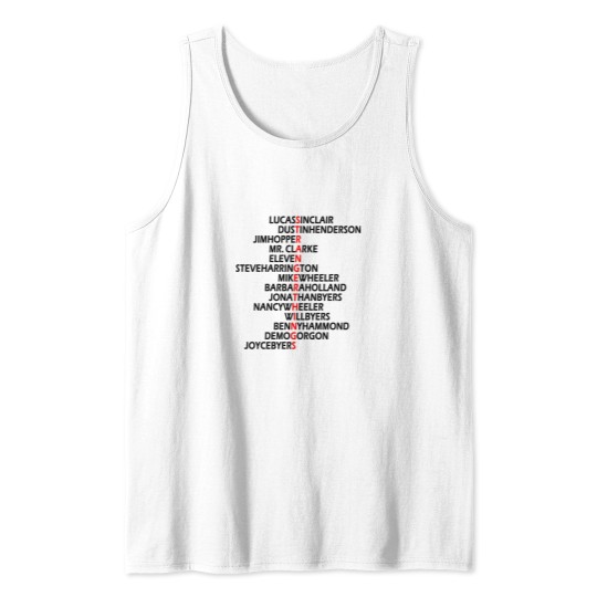 Discover Names of Strangers Things Tank Tops