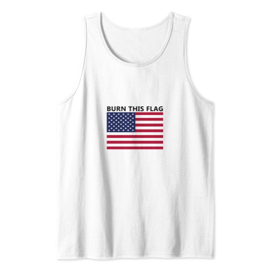 Discover Burn This Flag Tank Tops