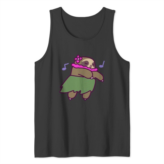 Discover Cute Hula Sloth Tank Tops