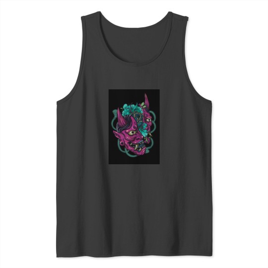 Discover Japanese Hannya Mask Tank Tops