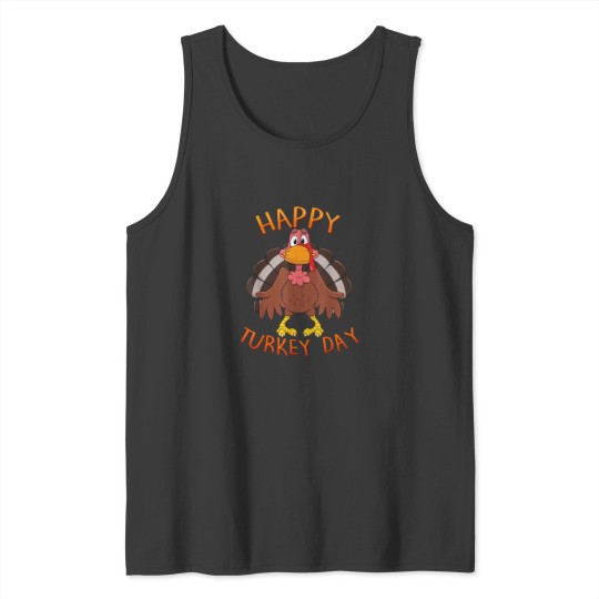Discover Boys Thanksgiving Happy Turkey Day Tank Tops