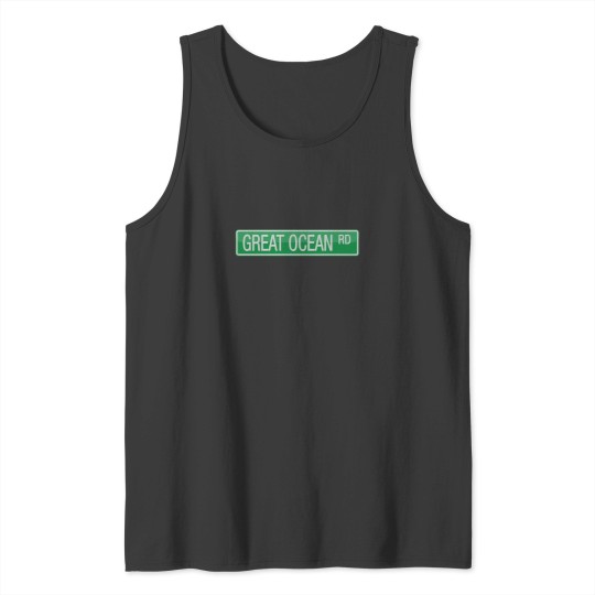 Discover 020 Great Ocean Road street sign Sticker Tank Tops