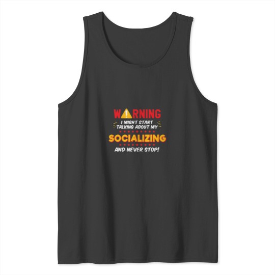 Discover Copy oFunny Socializing Networking Social Butterfly Joke Graphic Tank Tops