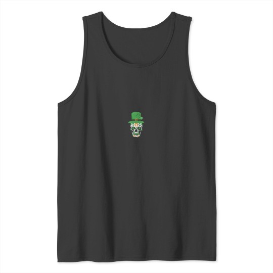 Discover St Patricks Day Skull Irish Shamrock of Dead Men Women 5113 Tank Tops