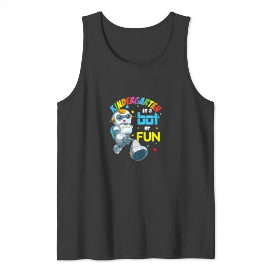 Discover Kids Back to School Kindergarten Cool Robot 4393 Tank Tops