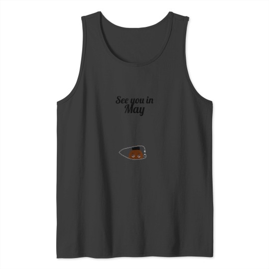Discover See you in May Cute Peeking Black Baby Mom Gift Tank Tops