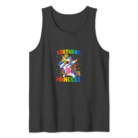 Discover Kids Birthday Princess Shirt Girl Unicorn Birthday Tank Tops