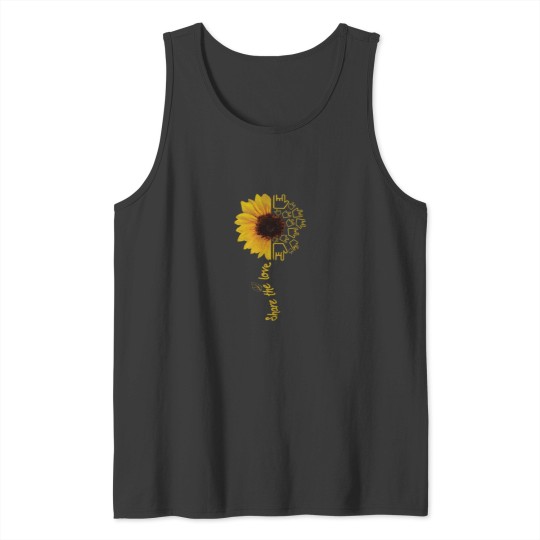 Discover Sign Language ASL American Sunflower Share the Love Tank Tops