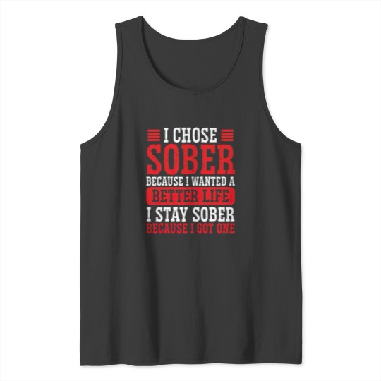 Discover Sober for better Life Sobriety Sober AF AA Sponsor Tank Tops