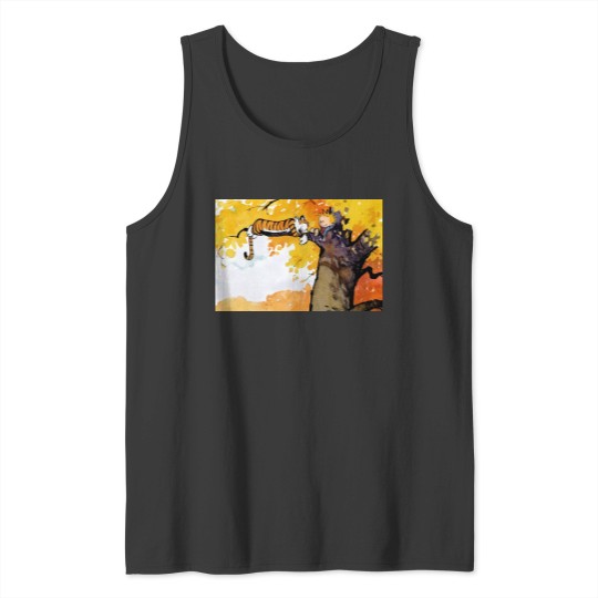 Discover Calvin And Hobbes Bill Watterson Canvas Wall Art Print Cute Kids Decor Canvas Tank Tops