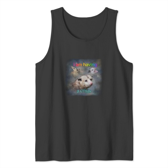 Discover I am having a crisis possum word art Classic Tank Tops