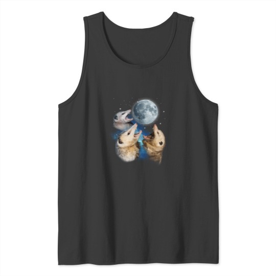Discover Three Possum Howling At Moon - Funny Opossum Lovers Costume Tank Tops