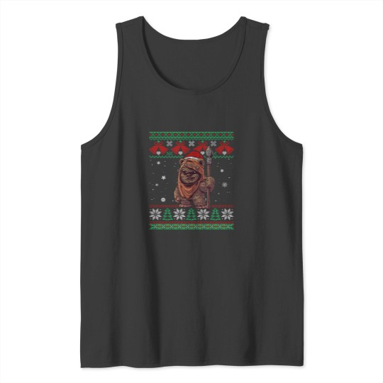 Discover Cute Santa Wicket Ewoks Endor Ugly Sweater Christmas Tank Tops