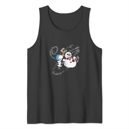 Discover vintage snoopy with snowmanwinter wonderland crewneck Tank Tops