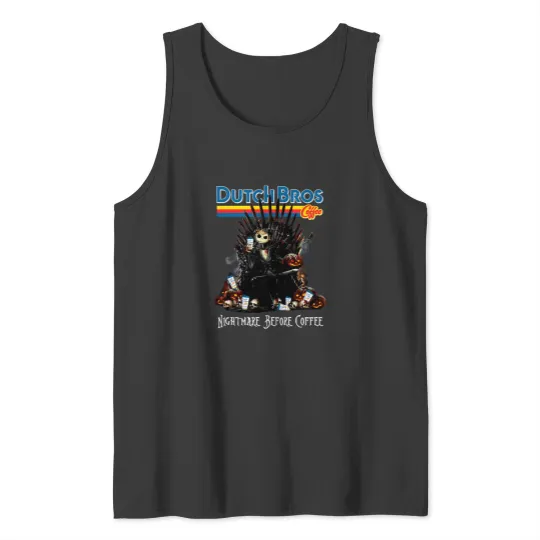 Discover Dutch Bross Coffeee The King Jack SKEL-ling-ton Night-mar-e Before Coffee Halloween. Tank Tops