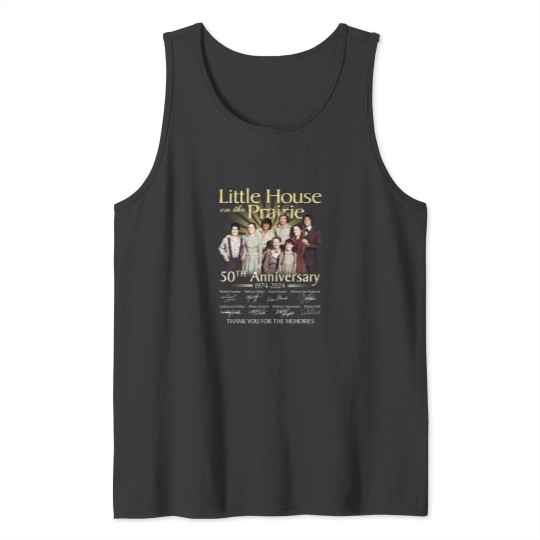 Discover Little House on The Prairie 50th Anniversary 1974-2024 Black Tank Tops