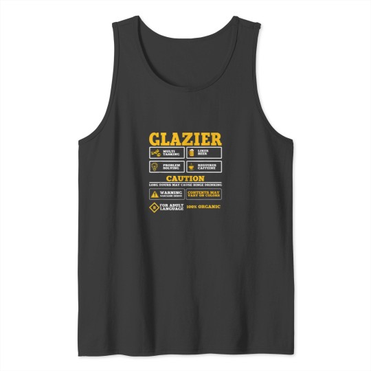 Discover Funny Glazier Saying Window Fitter Glazier Tank Tops