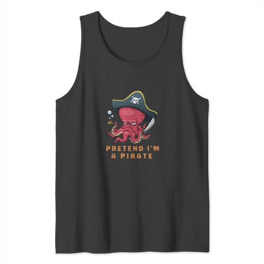 Discover Funny Pirate Pretend Costume Tank Top Variant 2