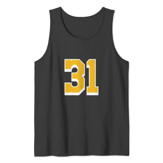 Discover 31 Yellow Number thirty-one Purple Basketball Jersey Tank Tops