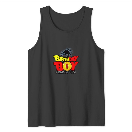Discover Kids 6 Year Old 6th Dragon Anime Style Birthday Gift For Boys Tank Tops