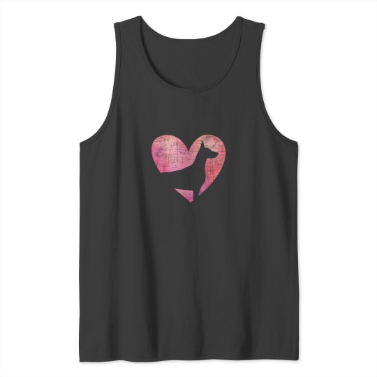 Discover Doberman Heart Shaped Valentines Day Canine Dog Lover Tank Tops