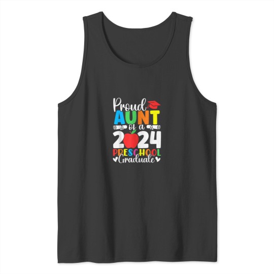Discover Proud Aunt of Class of 2024 Preschool Graduate Graduation Tank Tops