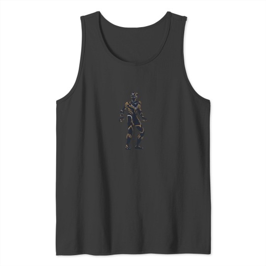 Discover Black cat girl Sticker Tank Tops