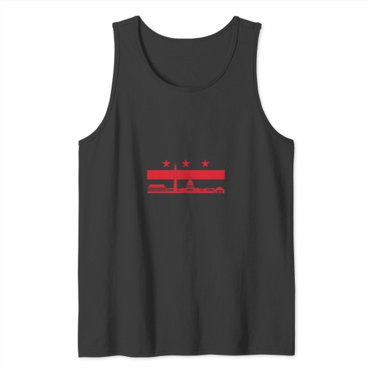 Discover Washington DC City Skyline Flag Tank Tops