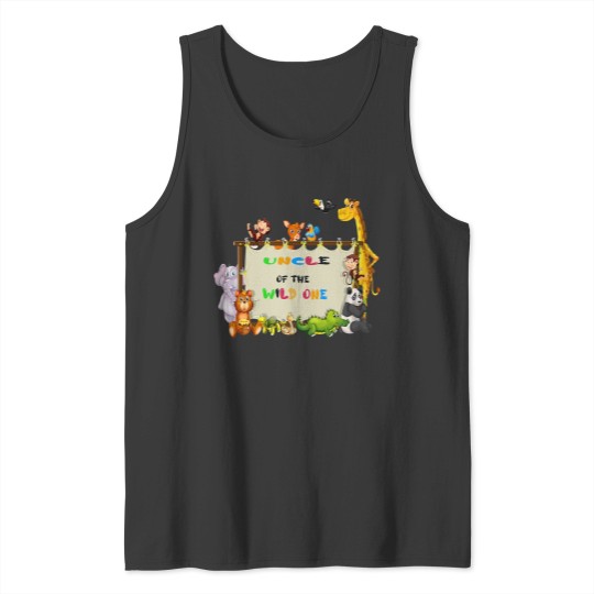 Discover Uncle Of The Wild One Zoo Safari Tank Tops