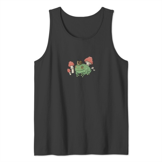 Discover sGrenouilles savecs schapeaus sdescargots sdanss slas sforets sdes schampignonsnbsps scrapauds sesthetiques sCottags Tank Tops