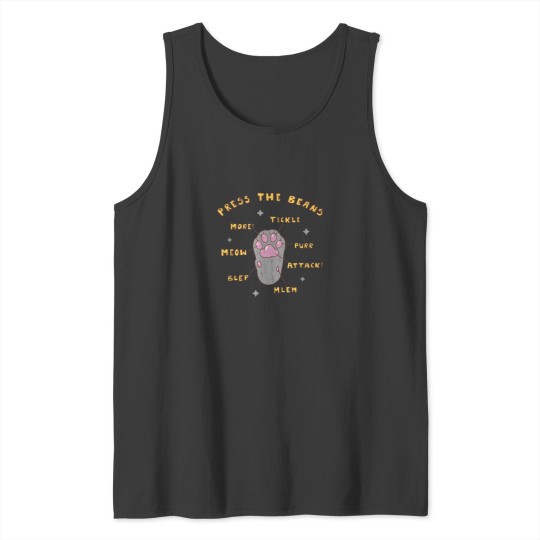 Discover Press The Beans Funny Cat Paw Design Tank Tops
