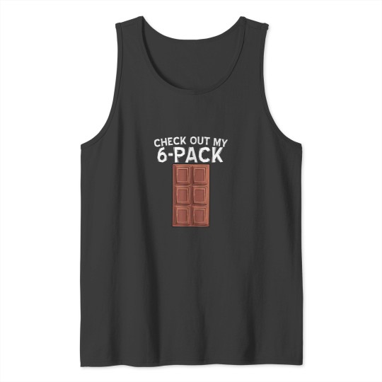 Discover Cool Check Out My Six Pack Chocolate Funny ABS Gym Style Tank Tops