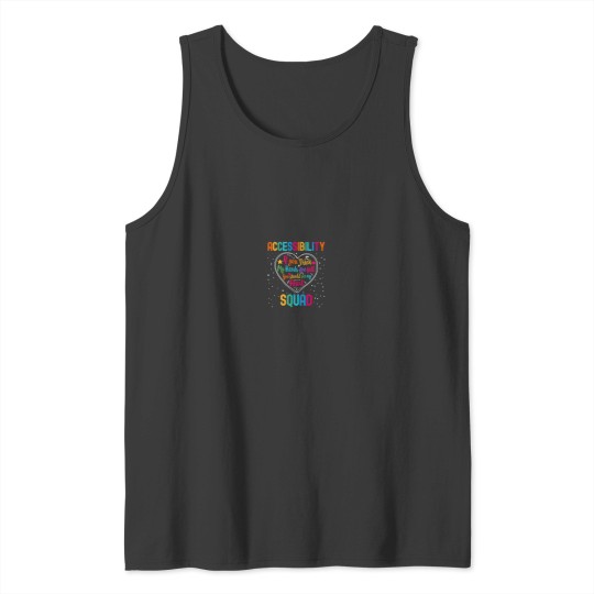 Discover Accessibility Squad Appreciation Week Back to School Heart Tank Tops