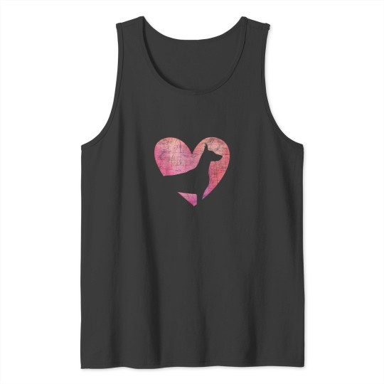 Discover Doberman Heart Shaped Valentines Day Canine Dog Lover Tank Tops