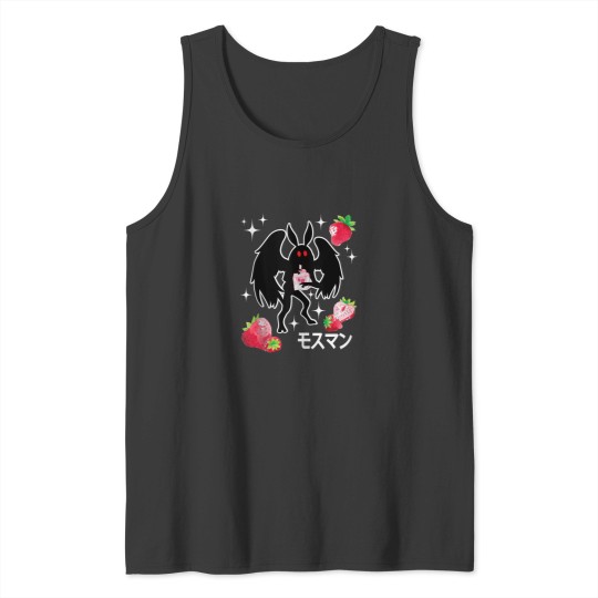 Discover Mothman Kawaii Strawberry Milk Shake Carton Tank Tops