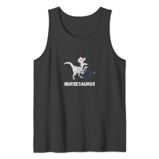 Discover Nurse Dinosaurs Clinical RN Funny Nursing Dino Doctor TRex Tank Tops