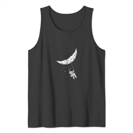 Discover Moon Swing Man On The Moon Space Astronomy Astronaut Tank Tops