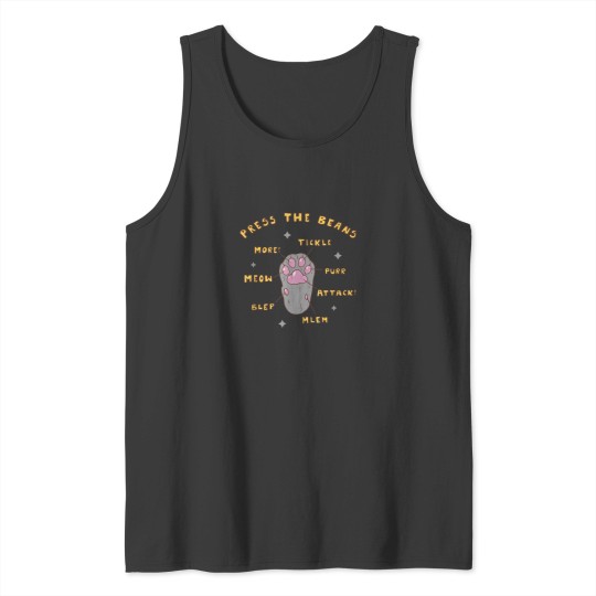 Discover Press The Beans Funny Cat Paw Design Tank Tops